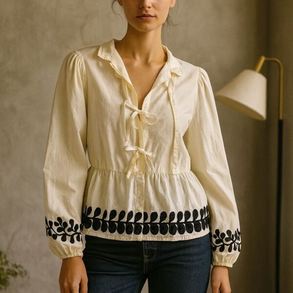 Blusa Blanca Estampada