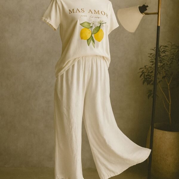 Conjunto Blanco Estampado