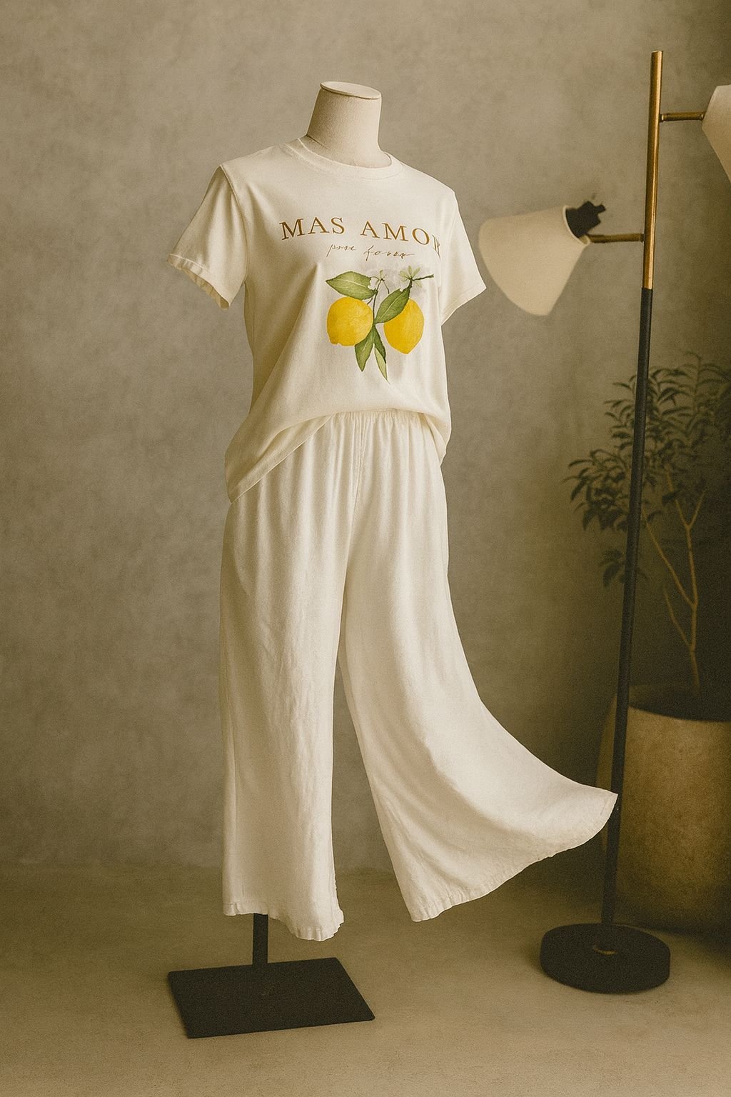 Conjunto Blanco Estampado